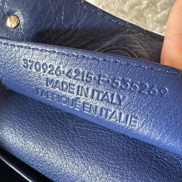 Balenciaga Mini Papier A4 Zip Around Tote Navy with Mirror - Picture 15 of 16